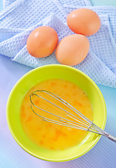 Image showing raw eggs