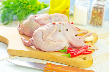 Image showing raw quail