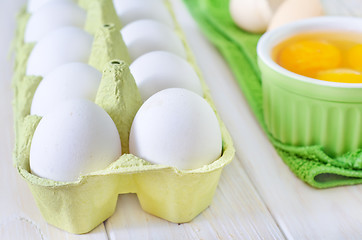 Image showing raw eggs