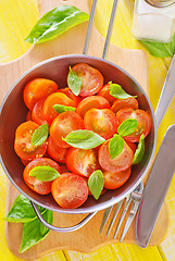 Image showing tomato with basil