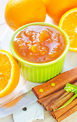 Image showing jam and oranges