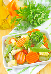 Image showing raw vegetables, mix vegetables