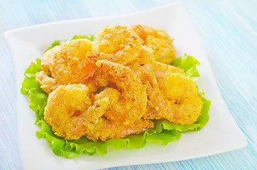 Image showing fried shrimps