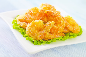 Image showing fried shrimps