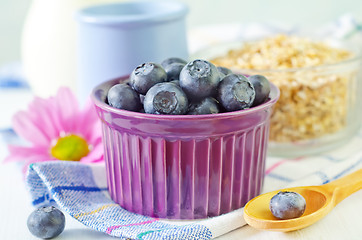 Image showing blueberry and yogurt