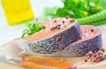 Image showing raw salmon