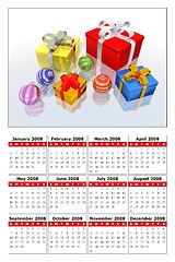 Image showing calendar 2008