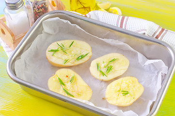 Image showing potato with rosemary and garlic