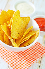 Image showing sauces for nachos