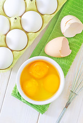 Image showing raw eggs