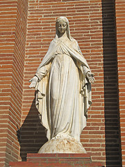 Image showing statue of virgin mary