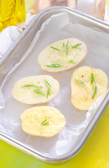 Image showing potato with rosemary and garlic