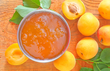 Image showing jam and apricots