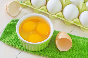 Image showing raw eggs