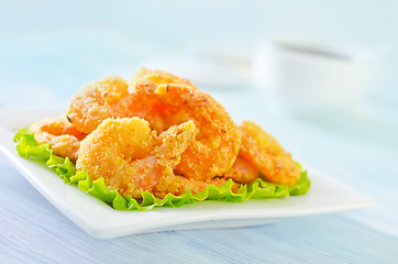 Image showing fried shrimps