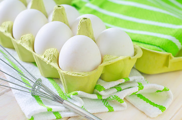 Image showing raw eggs