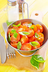 Image showing tomato with basil