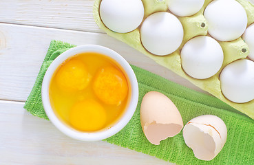 Image showing raw eggs