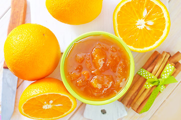 Image showing jam and oranges