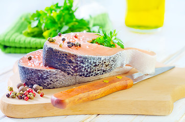 Image showing raw salmon