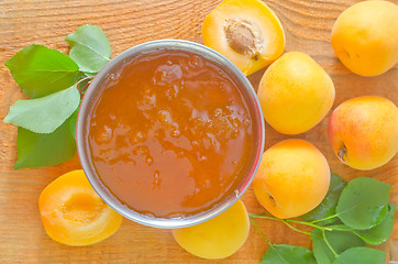 Image showing jam and apricots