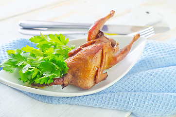 Image showing baked quail