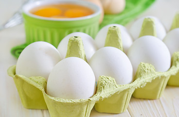 Image showing raw eggs