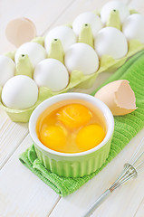 Image showing raw eggs