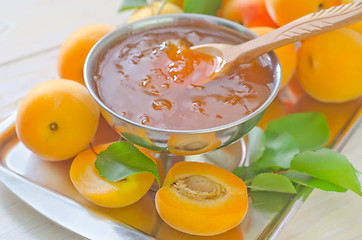 Image showing jam and apricots