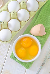 Image showing raw eggs