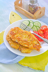 Image showing fried chicken with vegetables