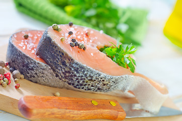 Image showing raw salmon