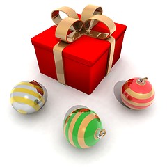 Image showing Christmas gift and ornaments