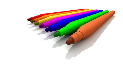 Image showing colored felt-tips