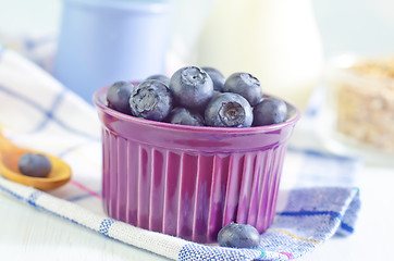 Image showing blueberry and yogurt