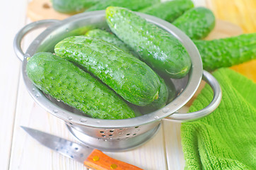 Image showing cucumbers