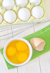 Image showing raw eggs