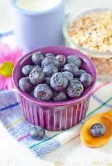 Image showing blueberry and yogurt