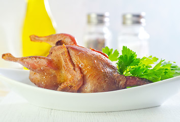 Image showing baked quail