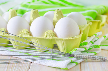 Image showing raw eggs