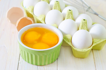 Image showing raw eggs