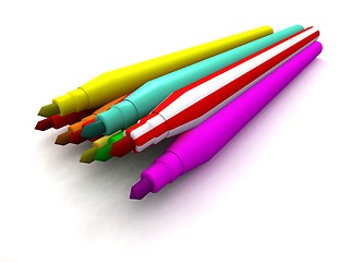 Image showing colored felt-tips