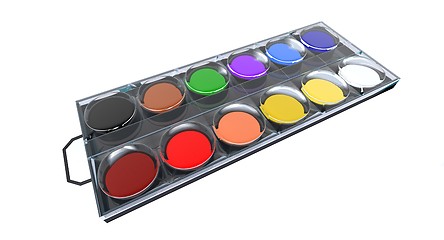 Image showing watercolor paintbox