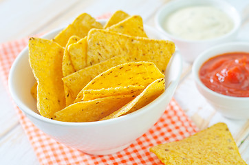 Image showing sauces for nachos