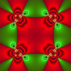 Image showing abstract green and red background