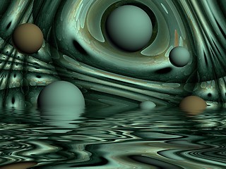 Image showing abstract bubblered background