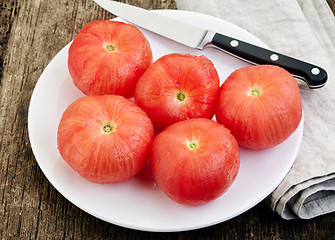 Image showing blanched tomatoes