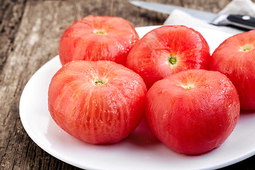 Image showing blanched tomatoes
