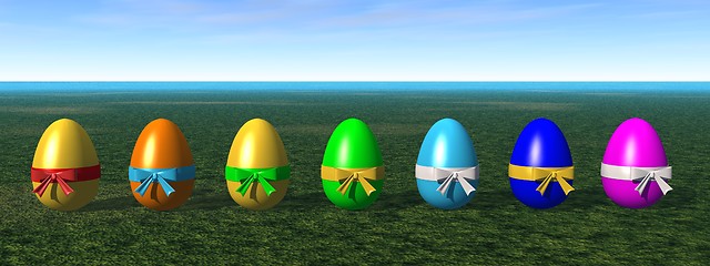 Image showing colored easter eggs