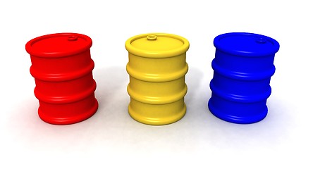 Image showing colored barrels